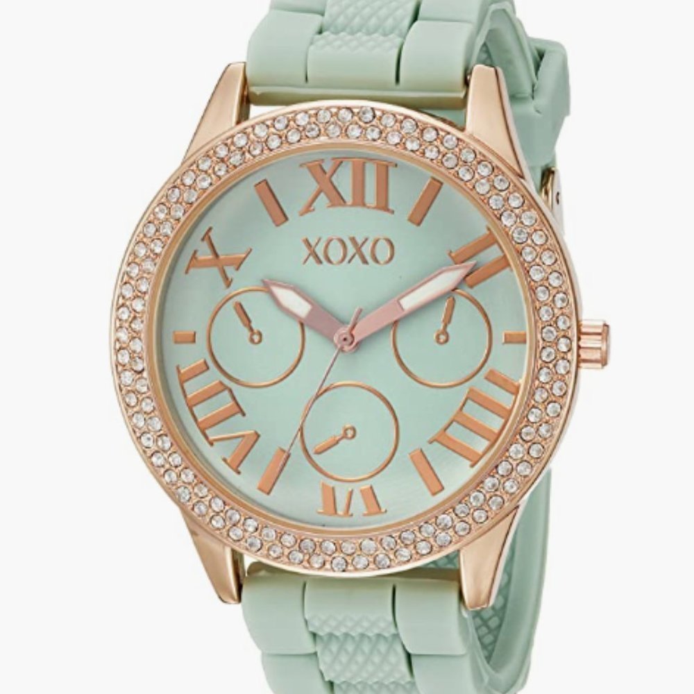 Women's Gold & Mint Green Luxury Watch